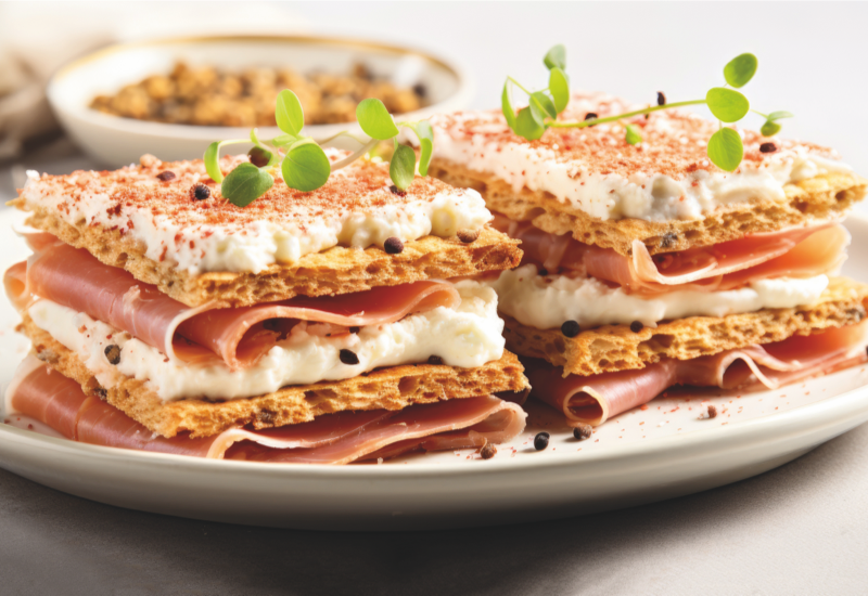 Millefoglie di Krudo e formaggio King's